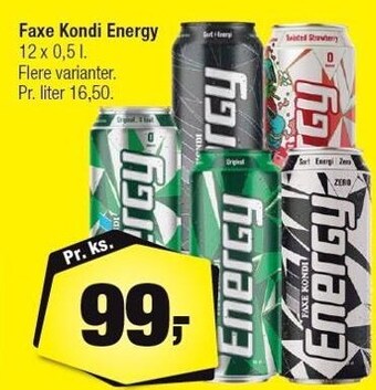 Calle Faxe Kondi Energy 12x0,5 l. tilbud