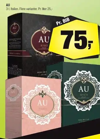 AU BIB 3 liter flere varianter