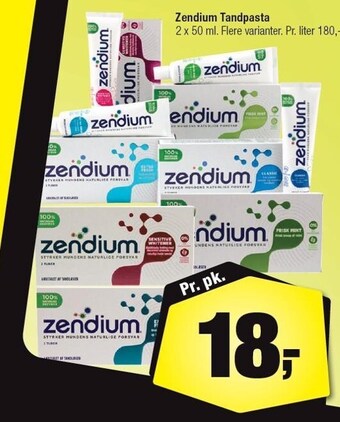 Calle Zendium Tandpasta 2x50 ml. tilbud