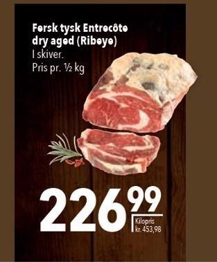 Citti Fersk tysk Entrecôte dry aged (Ribeye) tilbud