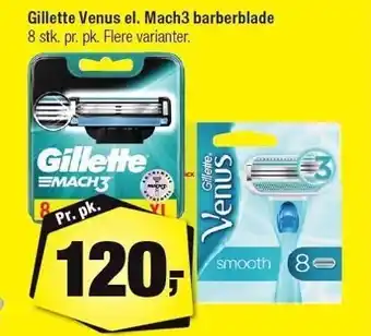 Calle Gillette Venus el. Mach3 barberblade 8 stk pr pk tilbud