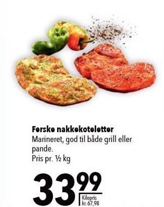 Ferske nakkekoteletter