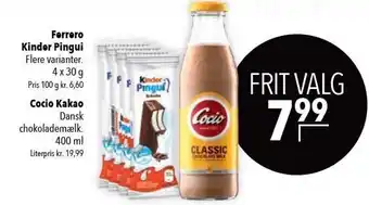 Citti Ferrero Kinder Pingui el. Cocio Kakao tilbud