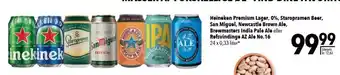Citti Heineken Premium Lager, 0%, Staropramen Beer, San Miguel, Newcastle Brown Ale, Brewmasters India Pale Ale el. Refsvindinge AZ tilbud