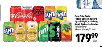 Citti Coca-Cola, Fanta, Tuborg Squash, Tuborg Squash Light, Carlsberg Sport, Sprite el. fuzetea tilbud
