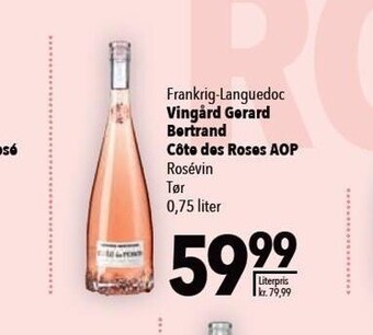Citti Vingård Gerard Bertrand Côte des Roses AOP tilbud