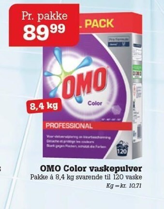 Poetzsch Padborg OMO Color vaskepulver tilbud