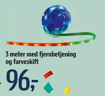 3 meter med fjernbetjening og farveskift