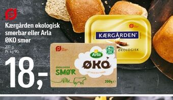 Føtex Kærgården økologisk smørbar eller Arla ØKO smør tilbud