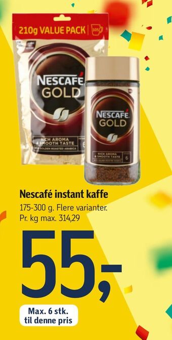 Føtex Nescafé instant kaffe tilbud