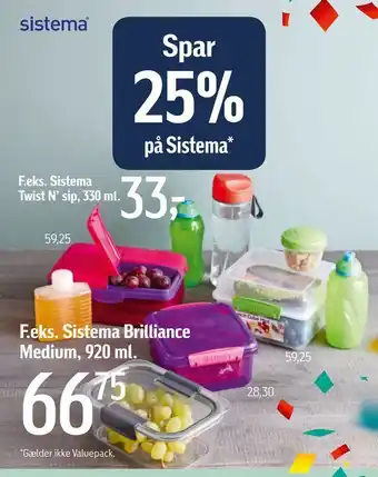 Føtex Sistema Brilliance Medium, 920 ml tilbud