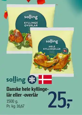 Føtex Danske hele kyllinge- lår eller -overlår tilbud