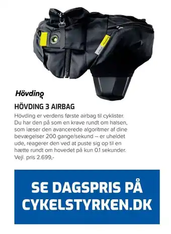 Cykelstyrken Hövding 3 Airbag justerbar cykelhjelm tilbud
