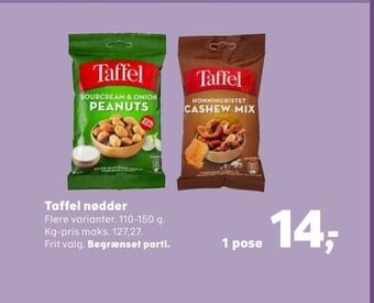 SuperBrugsen Taffel nødder tilbud