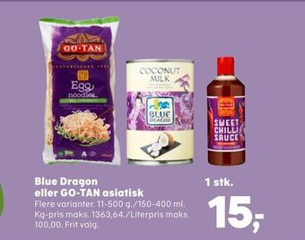 SuperBrugsen Blue Dragon eller GO-TAN asiatisk tilbud