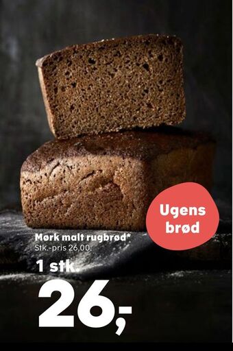 SuperBrugsen Mørk malt rugbrød* tilbud