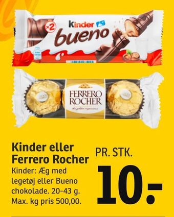 SPAR Kinder eller Ferrero Rocher tilbud