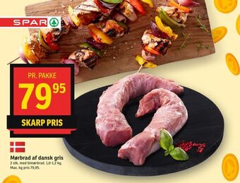 SPAR Mørbrad af dansk gris tilbud