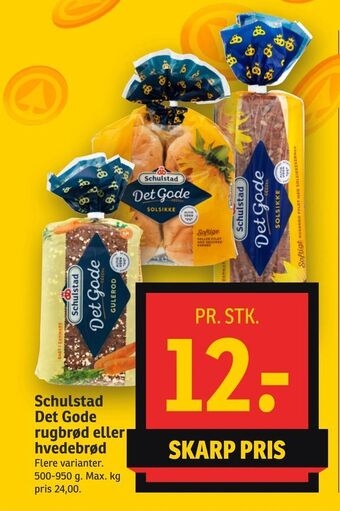 SPAR Schulstad Det Gode rugbrød eller hvedebrød tilbud