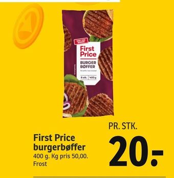 SPAR First Price burgerbøffer tilbud