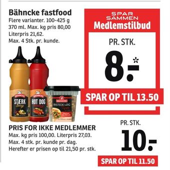 SPAR Bähncke fastfood tilbud
