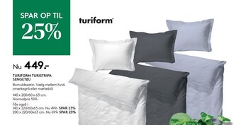 SengeSpecialisten Turiform turistripa sengetøj tilbud