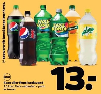 Netto Faxe el. Pepsi sodavand tilbud