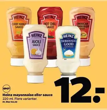 Netto Heinz mayonnaise el. sauce tilbud