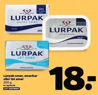 Netto Lurpak smør, smørbar el. let smør tilbud