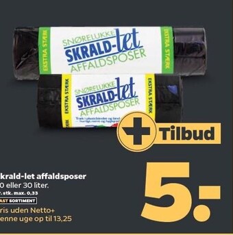 Netto Skrald-let affaldsposer tilbud