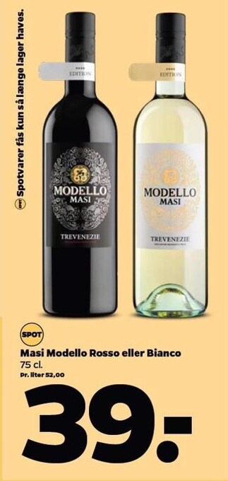 Netto Masi Modello Rosso el. Bianco tilbud