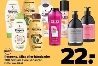 Respons, Gliss el. håndsæbe