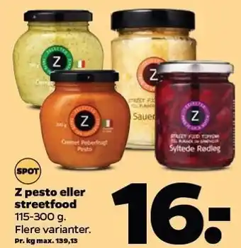 Netto Z pesto el. streetfood tilbud