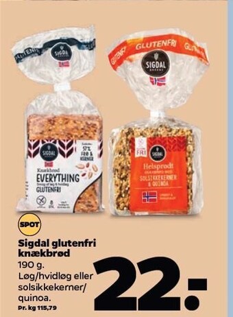 Sigdal glutenfri knækbrød