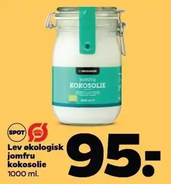 Lev øko jomfru kokosolie