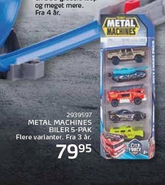 Legekæden Metal Machines biler 5-pak tilbud