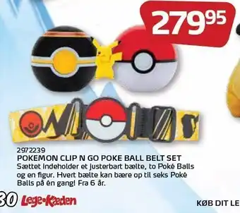 Legekæden Pokemon Clip n Go poke ball belt set tilbud