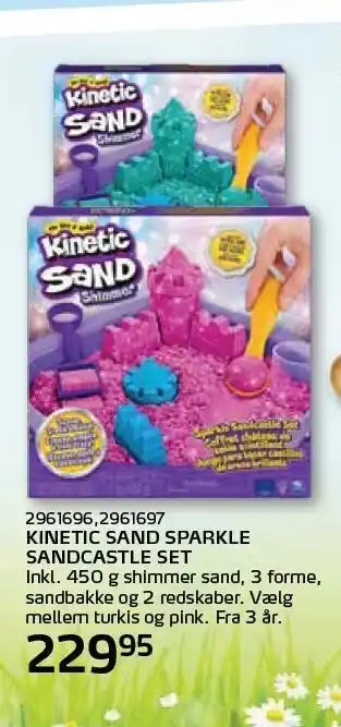 Kinetic sand sparkle sandcastle set