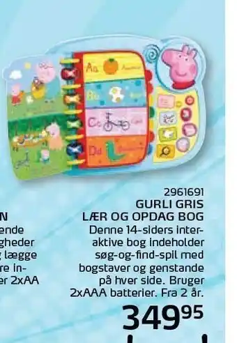 Legekæden Gurli gris lær og opdag bog tilbud