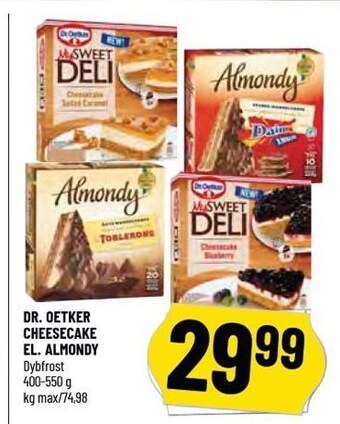 Løvbjerg Dr. Oetker cheesecake el. almondy tilbud