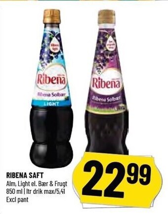Løvbjerg Ribena saft tilbud