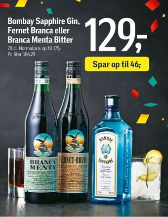 Føtex Sapphire gin tilbud