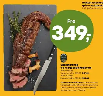 Kvickly Coop oksemørbrad tilbud