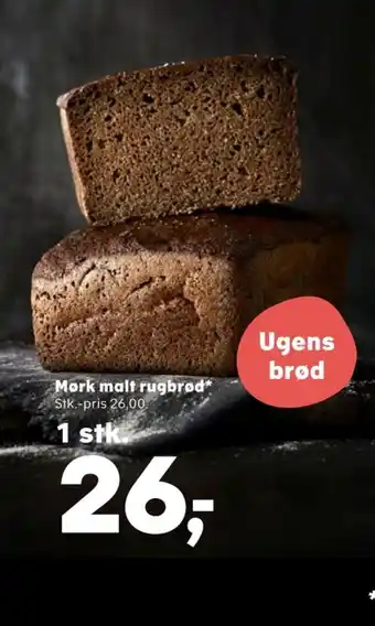Kvickly Coop bageren rugbrød tilbud
