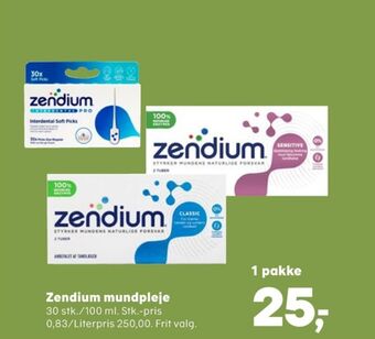 Kvickly Zendium tandstikker tilbud