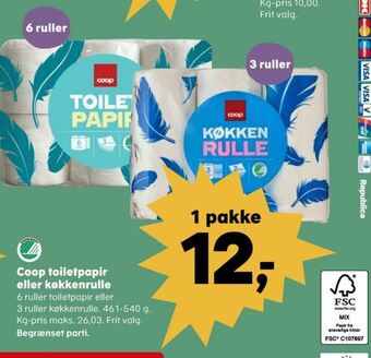 Kvickly Coop køkkenrulle tilbud