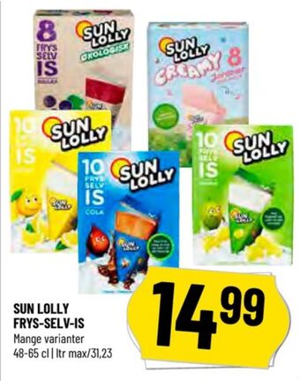 Løvbjerg Sun lolly is frys selv tilbud