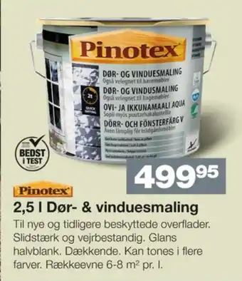 Bauhaus Pinotex maling tilbud