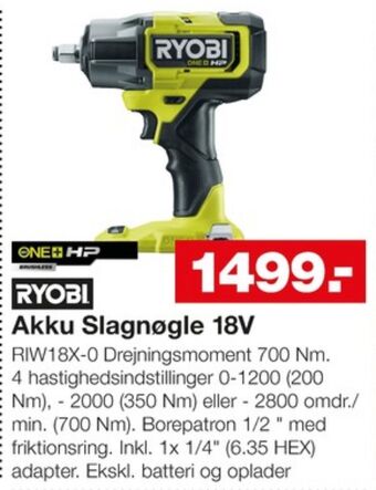 Bauhaus Ryobi slagnøgle tilbud