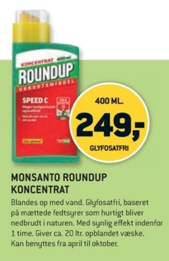 XL-BYG Roundup ukrudtsmiddel tilbud